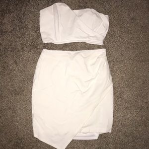white two piece skirt and top!